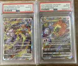 PSA10 Charizard 212/172 Mewtwo 221/172 SAR VSTAR Universe Pokemon Card Japanese - Image 1