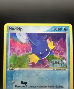 Pokemon TCG Mudkip 58/100 EX Crystal Guardians Reverse Holo Stamped MP Card - Image 3
