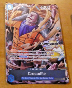 ONE PIECE ENGLISH CARD CHAMPIONSHIP HOLO GAME CARTE Crocodile ST03-003 NM/M - Image 1