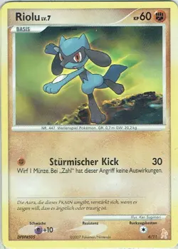 Pokemon Card Trading Card Game Lucario Deck No. 6/11 Riolu German - Image 1
