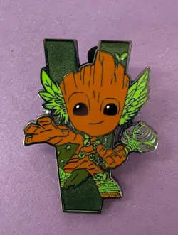 Disney Marvel 2025 We Are Groot Mystery Box Pin - Letter V Thor - Image 1