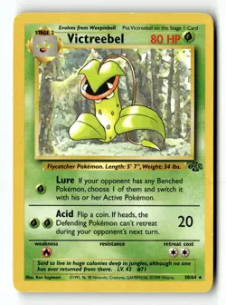 Pokemon Card Victreebel (30) Unlimited LP Jungle 30/64 - Image 1