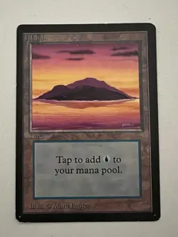 Magic the Gathering MTG Beta Island v.2 (GOLD) LP (Beta Bob) - Image 1