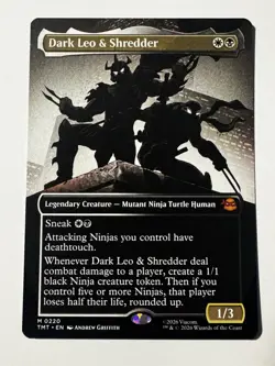 Magic The Gathering T.M.N.T. Dark Leo & Shredder Borderless Non-Foil - Image 1