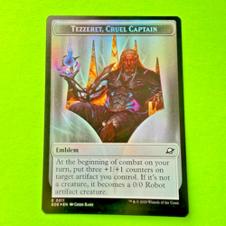MTG Edge of Eternities Tezzeret, Cruel Captain / Robot - FOIL Token - Image 1