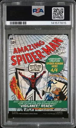 2025 MTG MARVEL'S SPIDER-MAN #0232 AMAZING SPIDER-MAN/PETER PARKER PSA 10 - Image 3