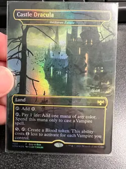 Castle Dracula Borderless FOIL LP Innistrad Crimson Vow MTG Magic the Gathering - Image 1