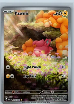 Pokemon TCG Pawmi Illustration Rare Card 226/091 SV Paldean Fates - Image 1