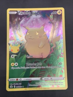Pokemon TCG Celebrations Pikachu 5/25 Holo Rare LP - Image 1