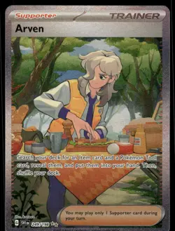 Pokemon Cards Arven 249/198 Scarlet & Violet Special Illustration Rare NM *3 - Image 1