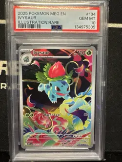 Pokemon TCG Ivysaur Illustration Rare Mega Evolution 134/132 PSA 10 - Image 1