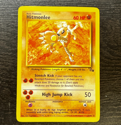 POKEMON TCG - ENGLISH FOSSIL SET HITMONLEE 22/62 NON HOLO RARE MP - Image 1