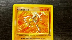 POKEMON TCG - ENGLISH FOSSIL SET HITMONLEE 22/62 NON HOLO RARE MP - Image 2