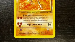 POKEMON TCG - ENGLISH FOSSIL SET HITMONLEE 22/62 NON HOLO RARE MP - Image 3