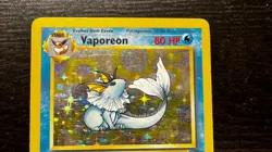 POKEMON TCG - ENGLISH JUNGLE SET VAPOREON 12/64 HOLO RARE CARD LP MP - Image 2