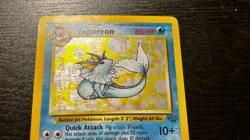 POKEMON TCG - ENGLISH JUNGLE SET VAPOREON 12/64 HOLO RARE CARD LP MP - Image 3