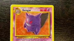 POKEMON TCG - ENGLISH FOSSIL SET GENGAR 20/62 NON HOLO RARE CARD LP MP - Image 2