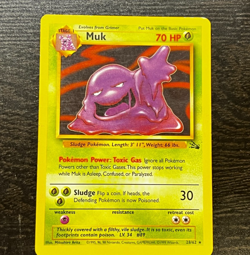 POKEMON TCG - ENGLISH FOSSIL SET MUK 28/62 NON HOLO RARE LP MP - Image 1