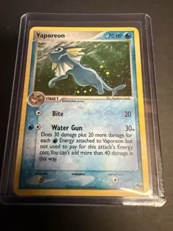 Vaporeon 6/17 LP Holo Rare POP Series 3 2006 Pokemon TCG - Image 1