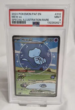 Pokemon Mew EX TCG Card Paldean Fates Sir, PSA 9, 'Bubble Mew' 232/091 - Image 1
