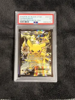 Pikachu 2016 XY Black Star Promo - Pokemon Red & Blue Coll - EX Full Art PSA 5 - Image 1