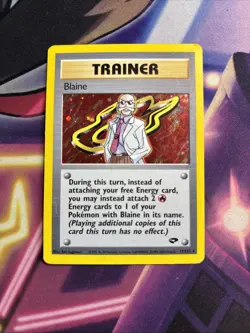 Blaine - Holo Rare - Pokemon - Gym Challenge 17/132 MP - 1995 Nintendo - Image 1