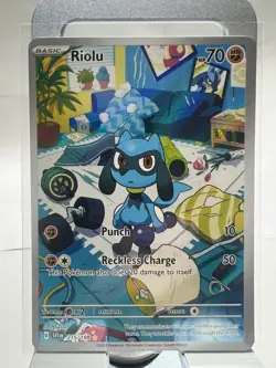 POKEMON RIOLU #215/198 ILLUSTRATION RARE SCARLET & VIOLET BASE SET - Image 1