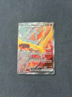 TCG Pokemon Team Rocket's Moltres Ex Ultra Rare Holo 208/182 Destined Rivals - Image 1