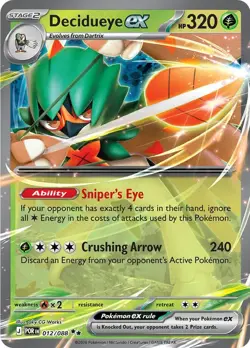 Decidueye ex 012/088 Perfect Order Foil Double Rare Pokemon NM - Image 1