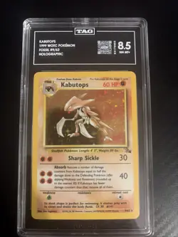 Pokemon TCG Kabutops Fossil Holo Card 9/62 Unlimited Rare - Image 1