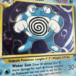 2000 Pokemon Base Set 2 Poliwrath Holo HP 15/130 - Image 3