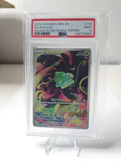 MINT PSA 9 Bulbasaur #133 Stamped | Mega Evolution Enhanced | Pokemon 2025 - Image 1