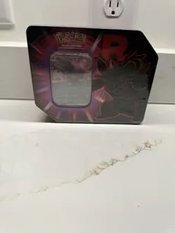 Pokemon TCG Team Rocket Nidoking Tin Black Red Collectible Storage - Image 1