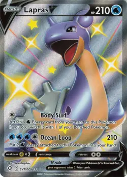 Pokemon 2021 Shining Fates Lapras V #SV110/SV122 - Image 1