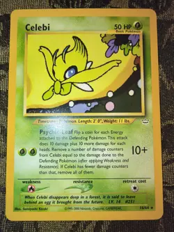 Pokemon Celebi Neo Revelation 16/64 Rare Regular Card 50 HP Nintendo - Image 1