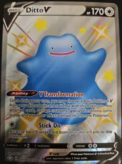Pokemon Ditto VMAX SV119/122 Shining Fates Shiny Holo Rare Full Art Holo 320HP - Image 1