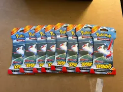 Pokemon Surging Sparks Blister Packs (8 Sealed Packs) - Image 1