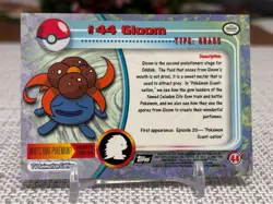 1999 Topps Pokemon #44 Gloom (TV Animation Series 1) 2nd Print Black Logo NM - Image 2