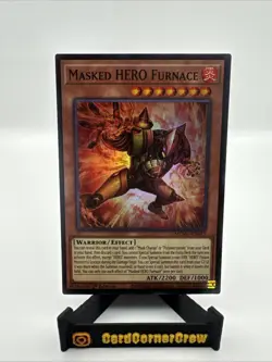 Yu-Gi-Oh Masked HERO Furnace MZMU-EN015 Maze of Muertos Foil 1st super rare - Image 1