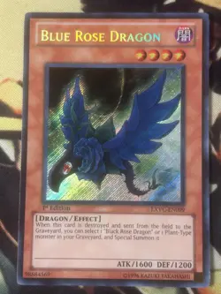 Yugioh: Blue Rose Dragon - EXVC-EN099 - Secret Rare - 1st Edition - MP - Image 1