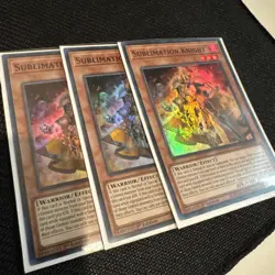 YuGiOh Sublimation Knight TOCH-EN013 1st Ed. Super Rare NM/M x3 playset - Image 1