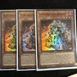 YuGiOh Sublimation Knight TOCH-EN013 1st Ed. Super Rare NM/M x3 playset - Image 2