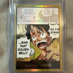 One Piece Gold DON!! OP15 Luffy Ring That Golden Bell Adventure On Kamis Island - Image 1