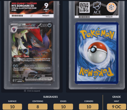 Pokemon TCG Journey Together - N's Zoroark EX 185/159 SIR Graded Card Ace 9 Mint - Image 1