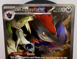 Pokemon TCG Journey Together N's Zoroark EX Card 185/159 Fresh From Pack - Image 3