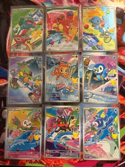 Pokemon First Partner Illustration 30th Collection Complete Promo Set 9 Cards NM - Image 1