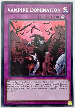 DASA-EN011 Vampire Domination - Secret Rare 1st Edition Near Mint YuGiOh Card - Image 1