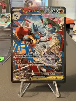 Mega Lucario ex Pokemon Card (Mega Evolution 179/132) SIR MINT - Image 1