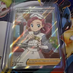 Pokemon Center Lady Vivid Voltage Full Art Ultra Rare Card 185/185 Pokemon TCG - Image 1
