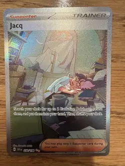 Pokemon Jacq Scarlet & Violet Base Set Holo Card 250/198 Special Illustration NM - Image 1